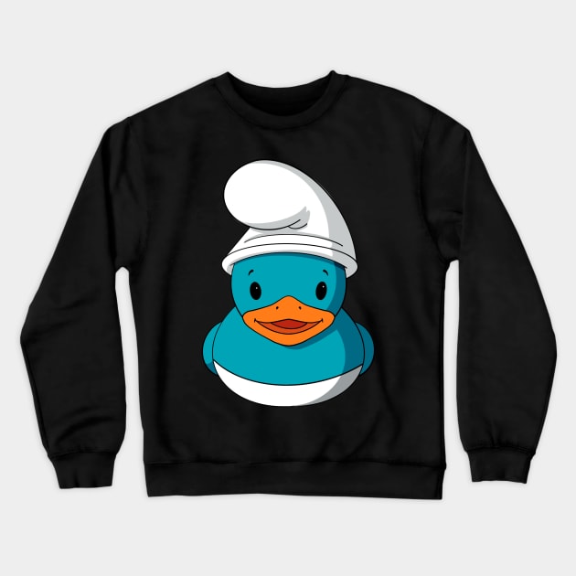 Smurf Rubber Duck Crewneck Sweatshirt by Alisha Ober Designs